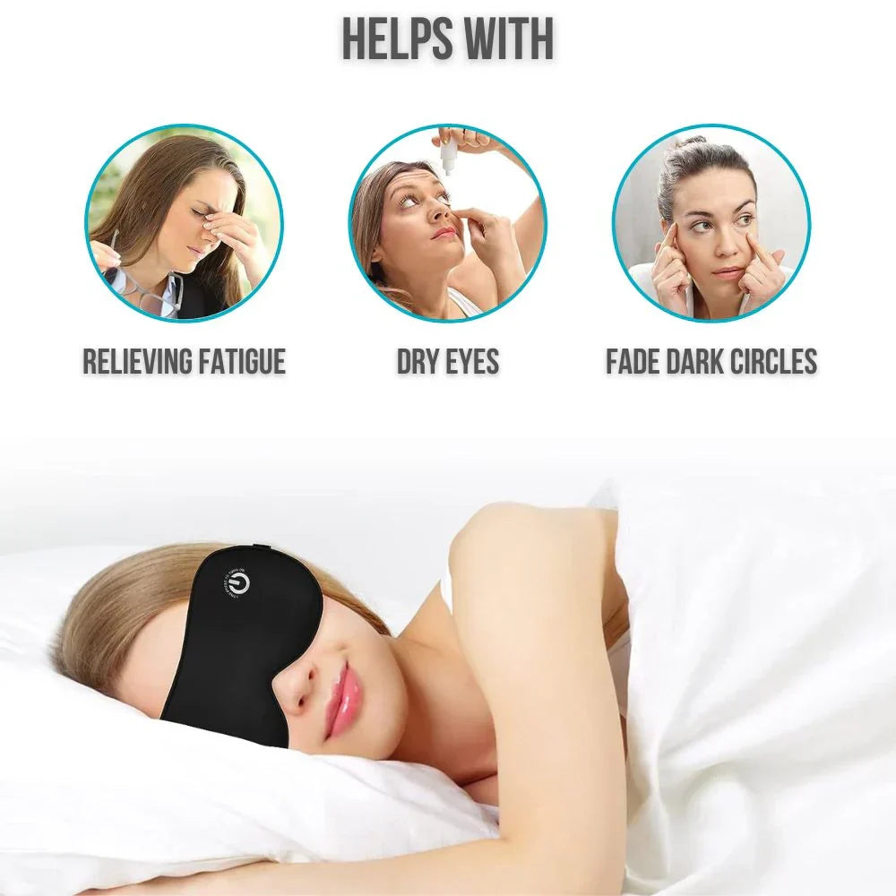 Adjustable Heated Eye Mask Portable Cordless Comfort