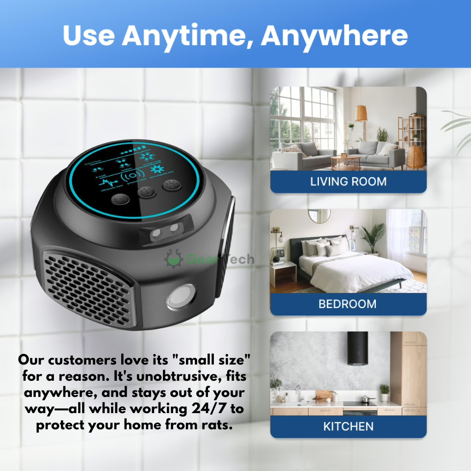 Plug‑In Ultrasonic Rodent Repellent for Home & Garden
