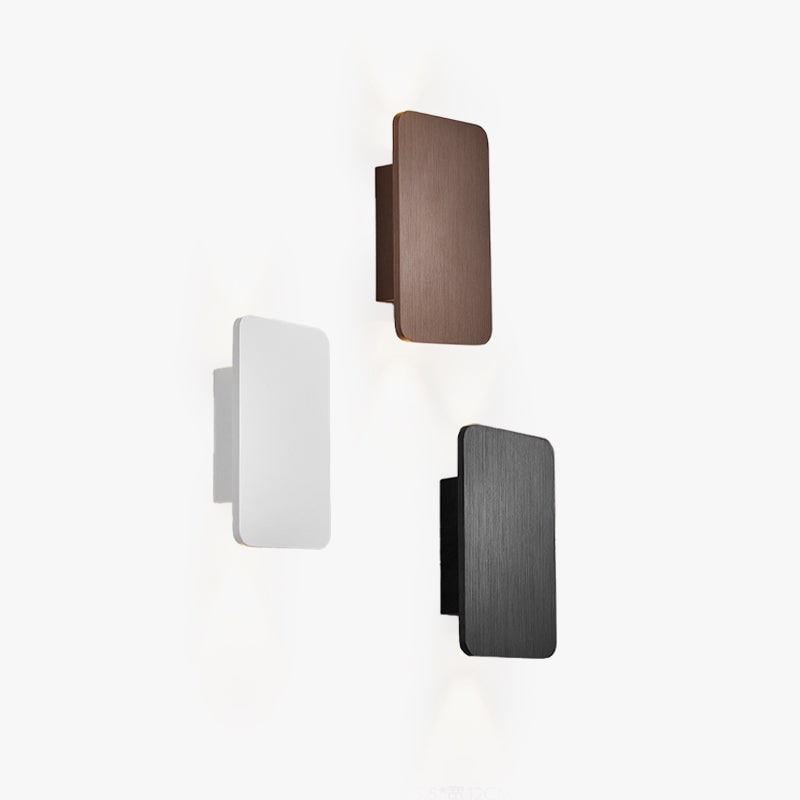 Modern Wall Sconce LED Up Down Rectangular Metal Mounted Light