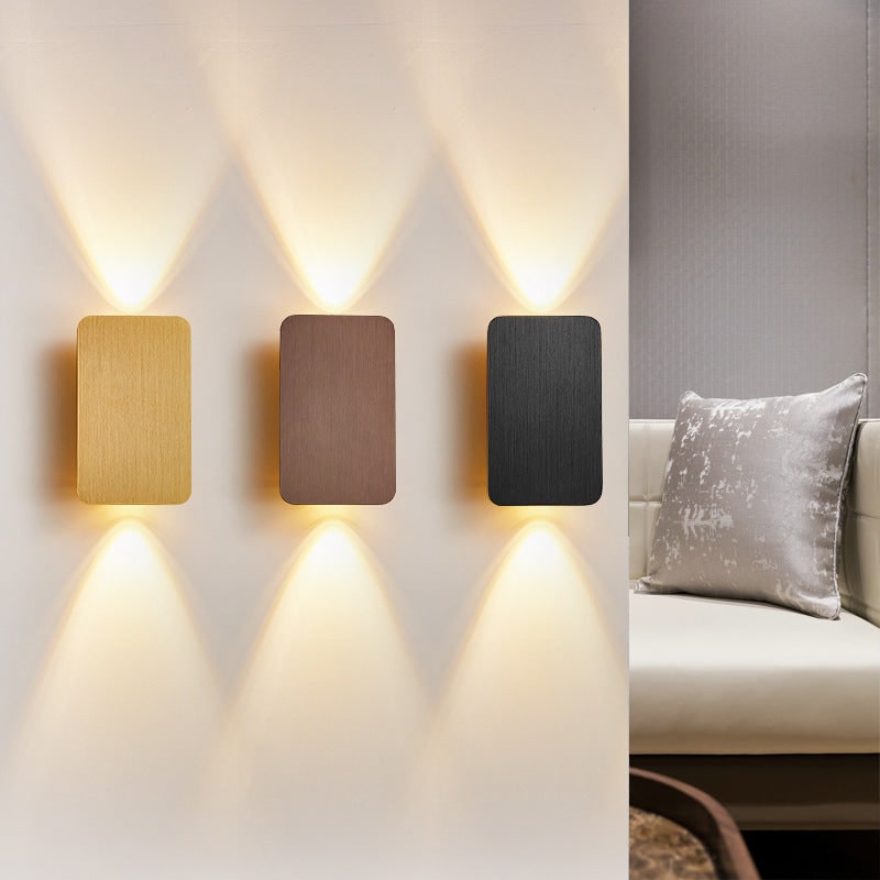 Modern Wall Sconce LED Up Down Rectangular Metal Mounted Light