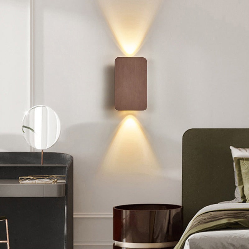 Modern Wall Sconce LED Up Down Rectangular Metal Mounted Light